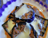 Tian d'aubergines avec fromage de brebis