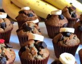 Muffins é la Banane et pepites de Chocolat