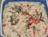 Soupe Thaï aux crevettes ou au poulet, au lait de coco