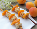 Brochettes abricots boudin blanc