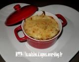 Mini cocotte de fonds d'artichauts gratinés