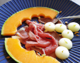 Carpaccio de magret et melon