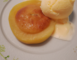 Pommes reinette au four et sorbet de coing