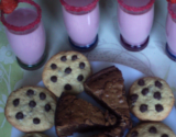 Brownies, cookies et milkshake