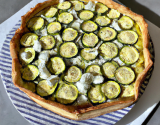 Tarte au fromage de chèvre et courgettes