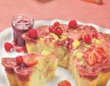 Gâteau aux pommes et fruits rouges