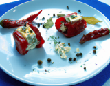 Piments doux farcis au Roquefort Papillon