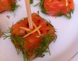 Cube de saumon gravlax