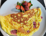 Omelette aux fraises maison