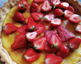 Tarte au citron et fraises