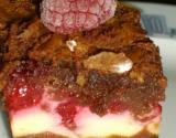 Brownie cheese cake aux framboises