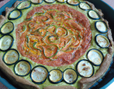 Tourte saumon et courgette