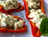 Poivron au fromage de chèvre et au basilic