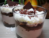 Verrines de cheesecake chocolat noix de coco