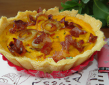 Petite quiche aux oignons mimolette lardons