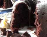 Gâteau au chocolat façon stracciatella au Micro-ondes