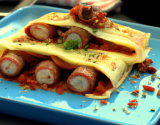 Cannellonis de crêpes aux merguez