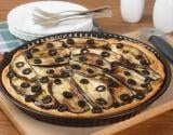 Tarte aux aubergines, féta et olives noires