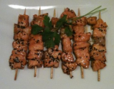 Mes brochettes de saumon à la japonaise