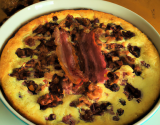 Clafoutis aux lardons,roquefort et noix