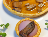 Tartelette 'colvert' aux senteurs d'automne et escalope de foie gras poêlée.