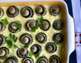 Cromesquis d'escargots aux herbes et crème parmentière