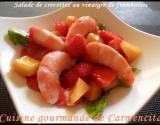 Salade de crevettes au vinaigre de framboises