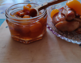 pintade à la confiture d'oignons et d'abricots