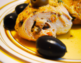 Poulet farci aux olives