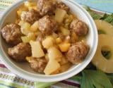 Boulettes de viande, sauce à l'ananas