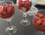 Coupe aux fraises, effet tiramisu