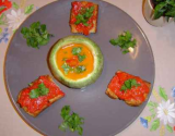 Gaspacho de tomates et ses tartines