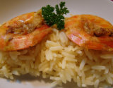 Crevettes flambées au rhum