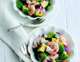 Ceviche d'avocat Hass et de crevettes