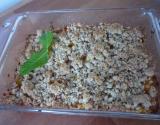 Crumble poires abricots