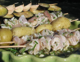 Brochettes de blancs de poulet marinés