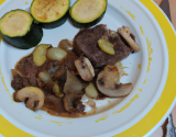 Hachis de bœuf aux champignons et courgettes