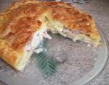 Tourte aux pommes de terre, chou fleur et lardons