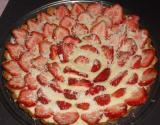 Tarte fraise, ganache chocolat blanc menthe