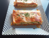 Lasagnes aux deux saumons et aux poireaux