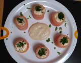 Petits roulés au saumon fumé et à la crème d'aneth