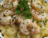 Gratin de scampi aux farfalles