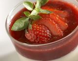 Panna cotta Soupe de fraises