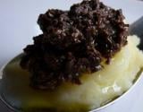 Purée de pommes de terre à la tapenade