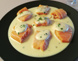 Filets de saumon, crème à l'aneth