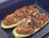 Courgettes farcies aux petits oignons