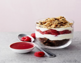 Trifle brownies, cookies et framboise