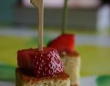 Bouchées au chocolat blanc et aux fraises