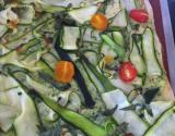 Pizza basilic courgettes et chèvre