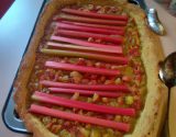 Tarte vergeoise à la rhubarbe